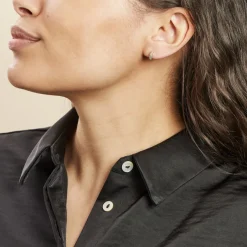 Histoire d'Or Créoles Plaqué Or Jaune Piha Oxydes De Zirconium