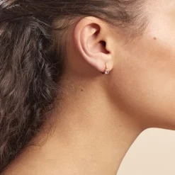 Créoles Plaqué Or Laurick Oxydes De Zirconium-Histoire d'Or Sale