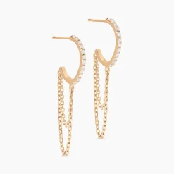 Histoire d'Or Créoles Plaqué Or Leinhard Oxydes De Zirconium