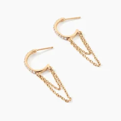 Histoire d'Or Créoles Plaqué Or Leinhard Oxydes De Zirconium