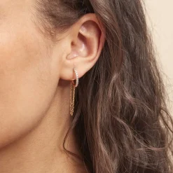 Histoire d'Or Créoles Plaqué Or Leinhard Oxydes De Zirconium