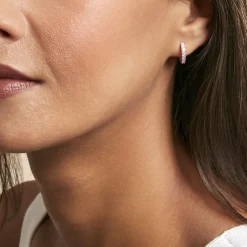 Histoire d'Or Créoles Rio Argent Rose Oxyde De Zirconium