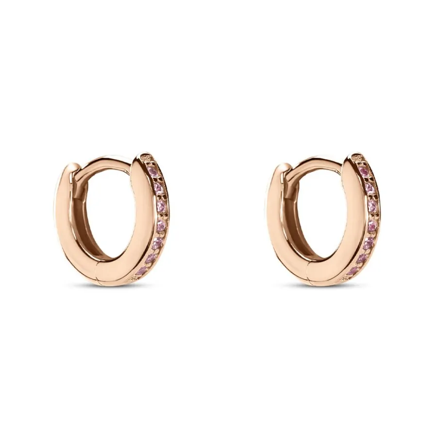 Histoire d'Or Créoles Rio Argent Rose Oxyde De Zirconium