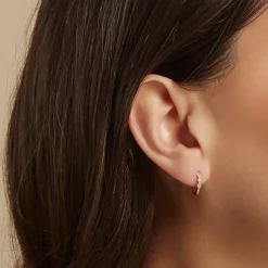 Histoire d'Or Créoles Robina Or Jaune Diamant