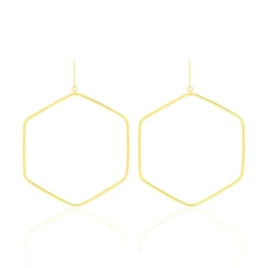 Histoire d'Or Créoles Roseane Hexagone Or Jaune
