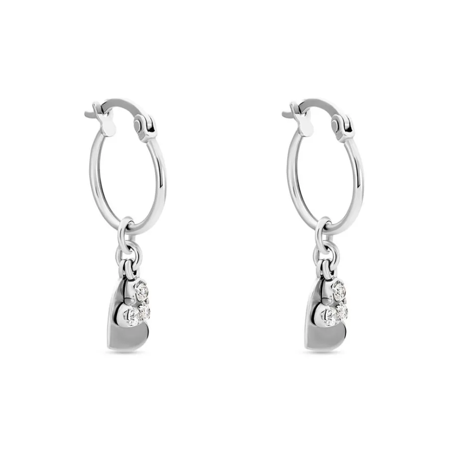 Histoire d'Or Créoles Salli Argent Blanc Oxyde De Zirconium