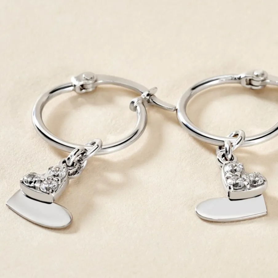 Histoire d'Or Créoles Salli Argent Blanc Oxyde De Zirconium