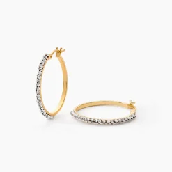 Créoles Sandrine Or Jaune Strass-Histoire d'Or