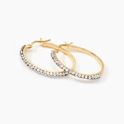 Créoles Sandrine Or Jaune Strass-Histoire d'Or