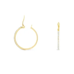 Créoles Sandrine Or Jaune Strass-Histoire d'Or