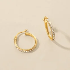 Créoles Sandrine Or Jaune Strass-Histoire d'Or