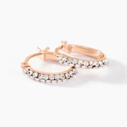 Histoire d'Or Créoles Sandrine Or Rose Strass