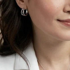 Histoire d'Or Créoles Shae Argent Blanc