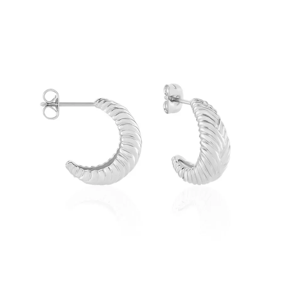 Histoire d'Or Créoles Shanice Argent Blanc