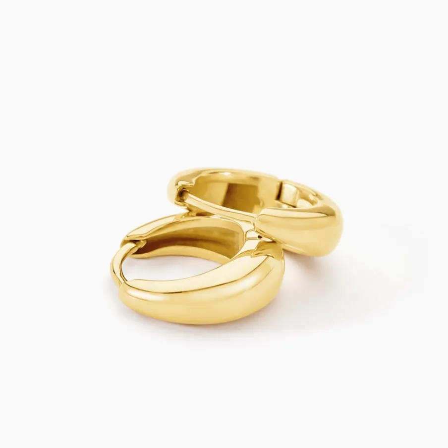 Histoire d'Or Créoles Skadi Acier Jaune