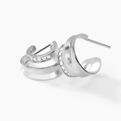 Histoire d'Or Créoles Soleïa Argent Blanc Oxyde De Zirconium