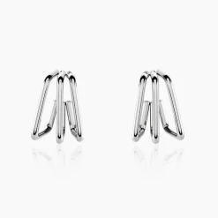 Histoire d'Or Créoles Stormie Acier Blanc