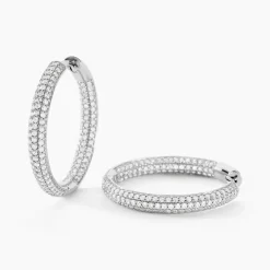 Histoire d'Or Créoles Suzel Argent Blanc Oxyde De Zirconium