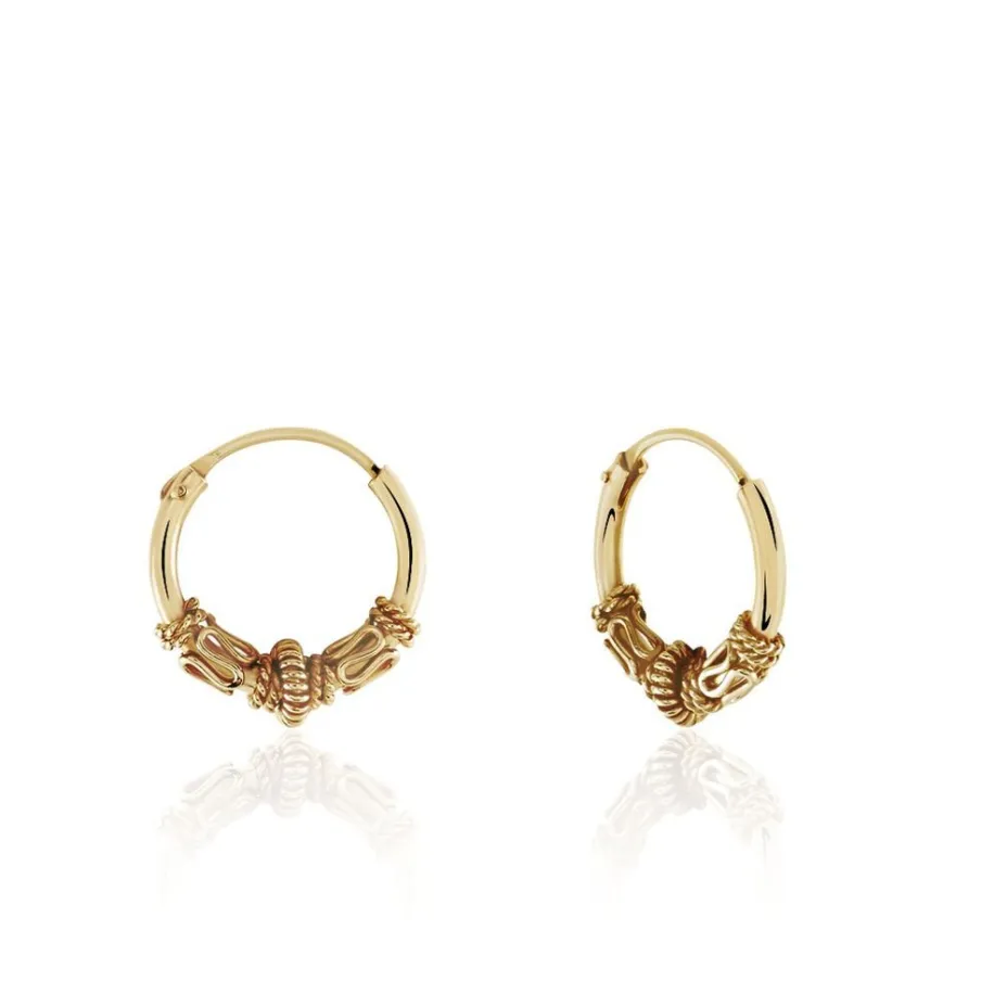 Histoire d'Or Créoles Tangerine Plaque Or Jaune