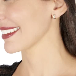 Histoire d'Or Créoles Timira Or Jaune Diamant