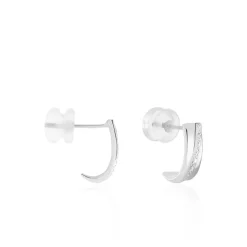 Histoire d'Or Créoles Timira Rondes Or Blanc Diamant