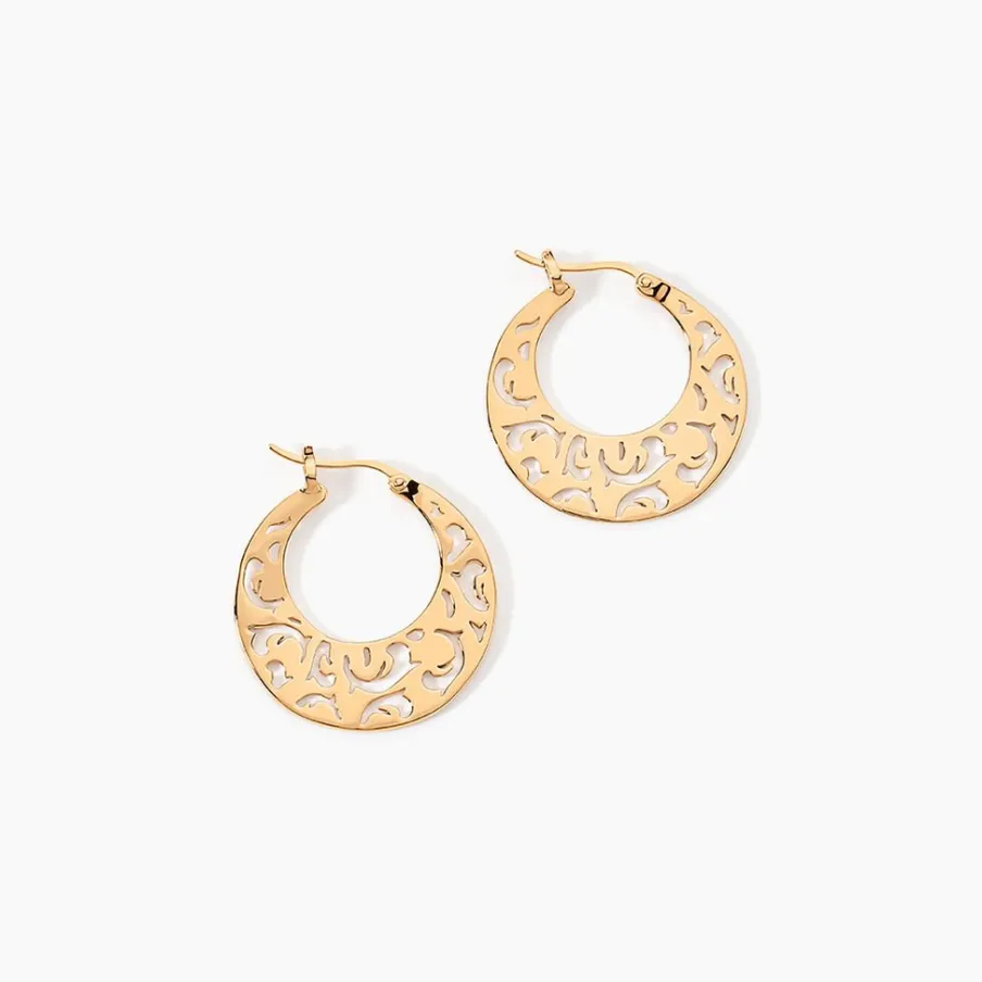 Histoire d'Or Créoles Tyfene Plaqué Or Jaune