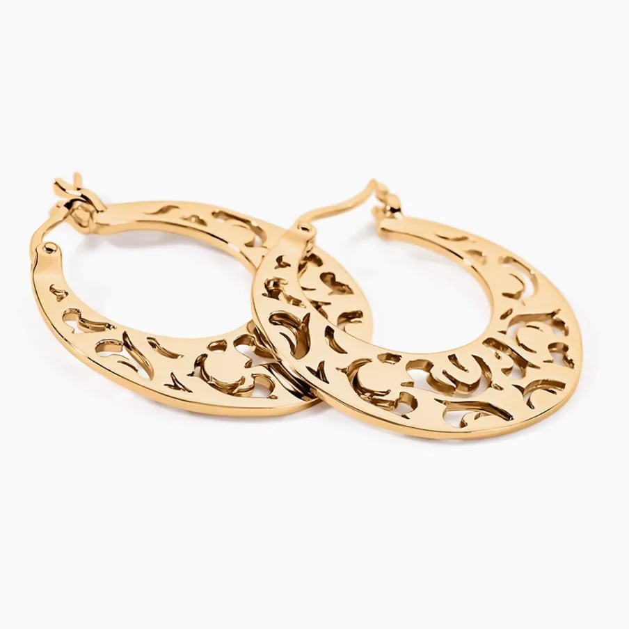 Histoire d'Or Créoles Tyfene Plaqué Or Jaune