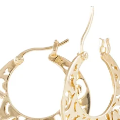 Histoire d'Or Créoles Tyfene Plaqué Or Jaune