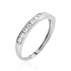 Histoire d'Or Demi Alliance Davila Or Blanc Oxyde