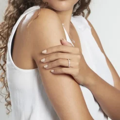 Histoire d'Or Demi Alliance Davila Or Blanc Oxyde