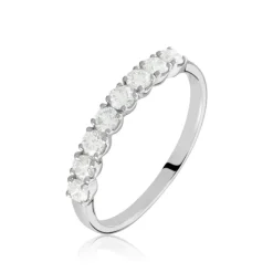 Histoire d'Or Demi Alliance Eloise Platine Blanc Diamant