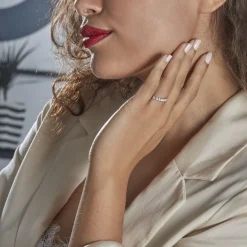 Histoire d'Or Demi Alliance Eloise Platine Blanc Diamant