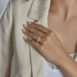 Histoire d'Or Demi Alliance Eloise Platine Blanc Diamant