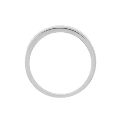 Histoire d'Or Demi Alliance Heket Argent Blanc Oxyde De Zirconium