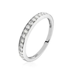 Histoire d'Or Demi Alliance Juliette Platine Blanc Diamant