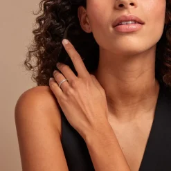 Histoire d'Or Demi Alliance Rhea Platine Blanc Diamant