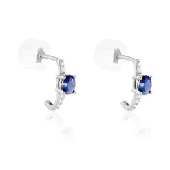 Demi Créoles Barrett Diamant-Histoire d'Or Clearance