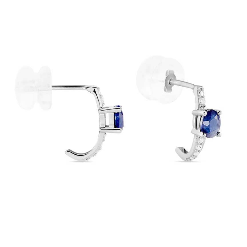 Demi Créoles Barrett Diamant-Histoire d'Or Clearance