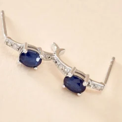 Demi Créoles Barrett Diamant-Histoire d'Or Clearance