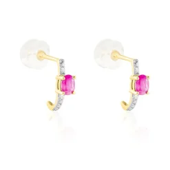 Demi Créoles Barrett Diamant-Histoire d'Or Sale