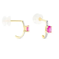 Demi Créoles Barrett Diamant-Histoire d'Or Sale