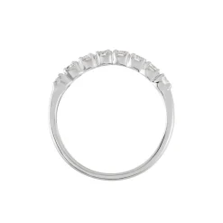 Histoire d'Or Demi-alliance Or Blanc  Eloisa Diamant Synthetique