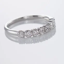 Histoire d'Or Demi-alliance Or Blanc  Eloisa Diamant Synthetique