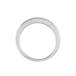 Histoire d'Or Demi-alliance Or Blanc  Valentine Diamant Synthetique