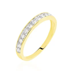 Histoire d'Or Demi-alliance Or  Jaune  Valentine Diamant Synthetique