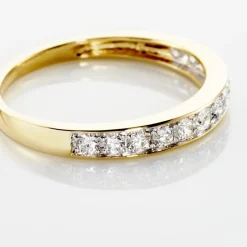 Histoire d'Or Demi-alliance Or Jaune Valentine Diamant Synthetique