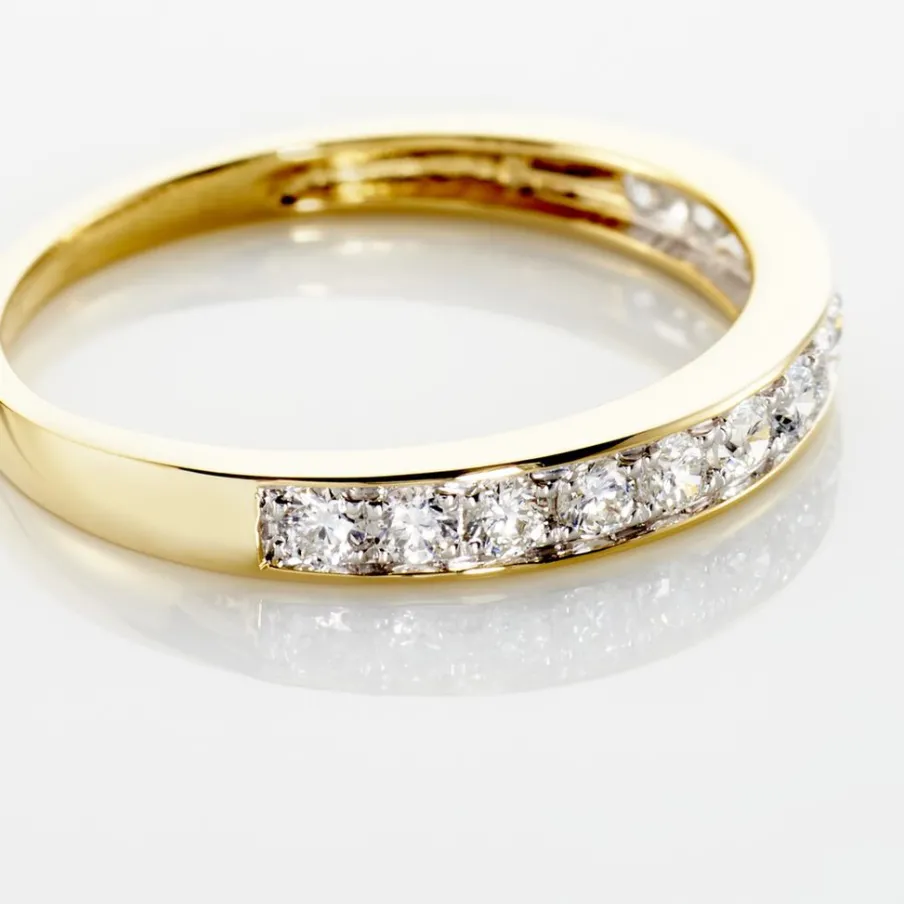 Histoire d'Or Demi-alliance Or Jaune Valentine Diamant Synthetique
