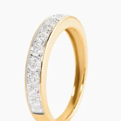 Histoire d'Or Demi-alliance Or Jaune Valentine Diamants Synthetique