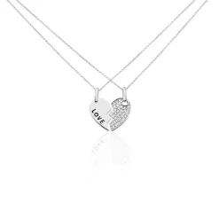 Histoire d'Or Duo De Colliers Argenc Caoimhe Oxyde