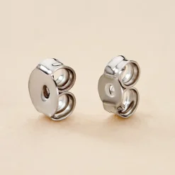 Histoire d'Or Fermoir Papillon Boucle D'oreille Or Blanc